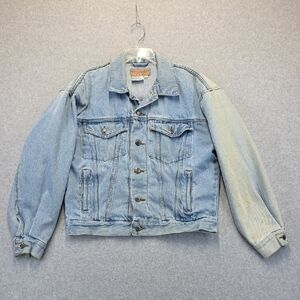 Vintage Wrangler Hero Men’s Small Denim Trucker Jacket Light Wash
